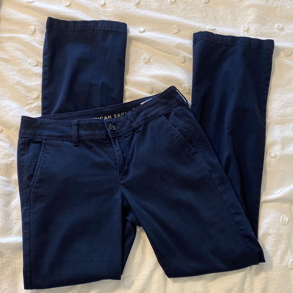 American Eagle Kick Boot khaki pants